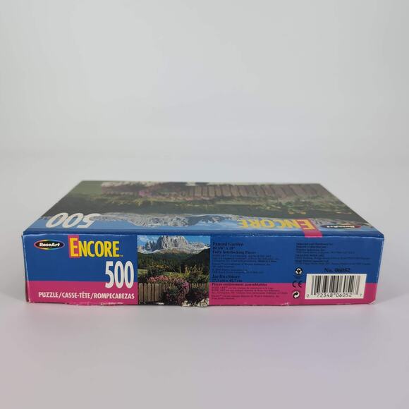 RoseArt Encore "Fenced Garden" 500 Fully Interlocking Piece Jigsaw Puzzle - GUC - Picture 6 of 10